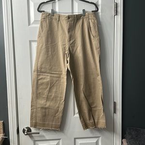 Polo by Ralph Lauren Wide-Leg Khaki Cotton Pants